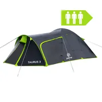 Campingzelt Peme Taurus 3 mit Tragetasche - Schnellaufbauzelt mit Innentaschen & Lampenhalter für 3 Personen