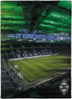 VfL Borussia Mönchengladbach Flanellfleecedecke „Stadion" ca. 150 x 200 cm