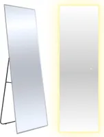 Sensahome Standspiegel mit LED-Beleuchtung – nahtlos – Ganzkörperspiegel – Spiegel ohne Rahmen – dimmbar – 50 x 160 cm