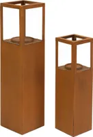 2er Set Windlicht Trend Säule Kerzenständer Kerzenhalter Teelichthalter Deko
