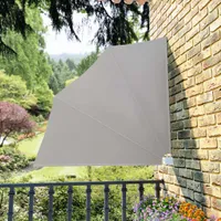 Windschutz grau 120x120 cm Terasse Sonnenschutz Balkonfächer Sichtschutz 