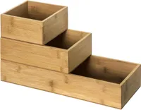 5 five simply smart - 3 stapelbare organizer aus bambus