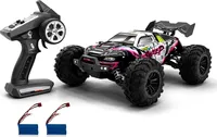 RC Auto 2,4 GHz 70 km/h High Speed 1/16 Offroad RC Trucks Brushless Motor LED-Licht 4WD Fahrzeugrennen Kletterauto Geschenke fuer Kinder Erwachsene 2 Batterien