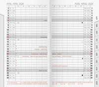 BRUNNEN Mini calendrier de poche (rouge, Film plastique, 40g