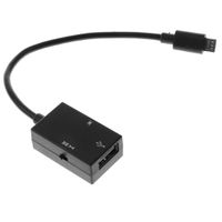 Micro USB Male auf Mikro USB Female OTG Adapter , Micro USB 2.0 auf USB OTG Adapter Kabel - Schwarz