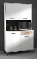 Buffet Küchenbuffet Parisot "Blender" in weiß mit grau Buffetschrank 4-türig 100 x 183 cm