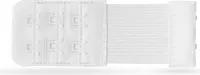 BH Verlängerung, flexible Erweiterung für BH's - Elastischer Bra Extender 2 Haken, Ösen - 9,5cm x 3,2cm ( Weiß ) - BH-Verlängerer