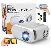 Mini projektor Zenwire d300s Přenosný WiFi Full HD projektor pro smartphone 3000 lm