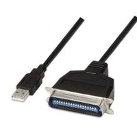 Aisens - konwerter USB do drukarki, typ a/m-cn36(ieee1284)/m, czarny, 1,5 m