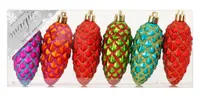 Christbaumschmuck Kunststoff Zapfen 9cm 6er Set - Mille Fiori