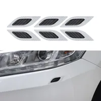 kwmobile 6x Universal Auto Stoßstangen Aufkleber - Stoßstangenschutz Folie - Schutzfolie Schutzleiste Schwarz Grau 10,5x3,4 cm