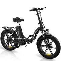 EVERCROSS TECH EK6 Faltbares Elektrofahrräder, 20" x 4,0 Breiten Reifen, mit 7 Gang Getriebe, 48V 15AH Akku, 90KM, 25Km/h, Doppelstoßdämpfern E-Bike