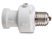 Lampenfassung Adapter für Lampen-Fassung mit Dämmerungsensor Lampensockel E27 weiß