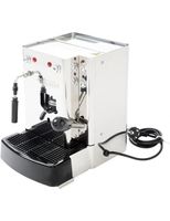 La Piccola SARA Traditionelle Espressomaschine, Edelstahlgehäuse, Tassenwärmer, Milchaufschäumer
