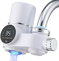Wasserfilter wasserhahn HOMELIVE , Heimküchen Wasserhahn-Wasserfilter Blaulicht Desinfektionsfunktion, entfernt Chlor und Schwermetalle Weiß