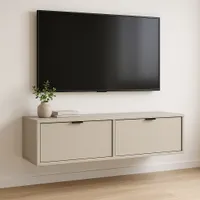 WENA TV Schrank Aura, Kaschmir, mit Metallgriffen, 140 cm breit