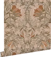 ESTAhome Tapeta vintage květiny v secesní béžové barvěIstery pink - 139460 - 0,53 x 10,05 m