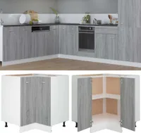 vidaXL Küchenschrank Lyon Grau Sonoma 75,5x75,5x81,5 cm Holzwerkstoff