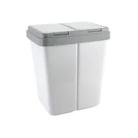 Ribelli Mülleimer Mülltrennsystem ZwEimer Müllbehälter Abfallbehälter 2 x 25 l, weiß