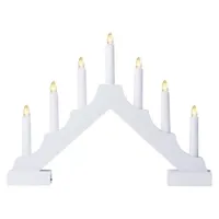 EMOS Holz weiß LED Kerzenhalter, Timer DCAW12