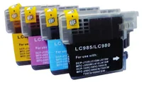 1 Set kompatible Tintenpatronen Brother LC-985 black, cyan, magenta, yellow - 4 Druckerpatronen in XL Füllmenge für  DCP-J125, DCP-J315, DCP-J515, MFC-J220, MFC-J265, MFC-J410, MFC-J415