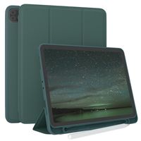EAZY CASE Smartcase mit Touchpen Halterung kompatibel mit Apple iPad Pro 11" (2018/2020/2021) Tablet Hülle mit Standfunktion, Schutzhülle, Klapphülle, Nacht Grün
