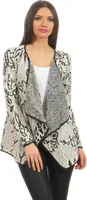 Strickjacke Sweats Poncho Umhang Cardigan Jacke; Muster 1 L