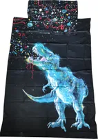 Dinosaure Black - Pościel - Poszwa na kołdrę bawełniana