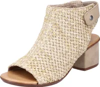 Rieker Riemchensandaletten - Sandbeige Textil Größe: 39 Normal