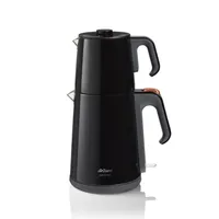 Arzum  Cay Sefasi Teemaschinen, Elektrischer Türkischer Teekocher, 1650W Leistung, 1,2L Teekanne, 1,8L Wasserkocher, Edelstahl, Warmhaltefunktion, Tro