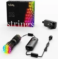 Twinkly Strings 100 RGB LED, sznur, czarny przewód, 8 m, IP44