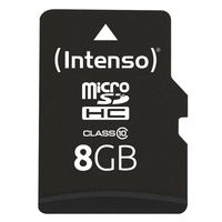 Intenso Class 10 - Pamäťová karta Flash ( adaptér microSDHC/SD v balení ) - 8 GB - Class 10 - microSDHC