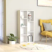 vidaXL Regál na knihy bílý 50×25×106 cm výrobek z odvozeného dřeva