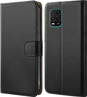 Handy Tasche für Xiaomi Mi 10 lite Schutzhülle Bookstyle Etui Klapphülle Wallet Flip Cover Case Schwarz