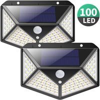 100 LED Solarbetriebene Außenlampe Wireless Motion Wandleuchte Wasserdich R3X2