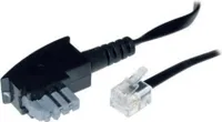 TAE N-Stecker / Western-Stecker 6/2 mit Brücke 15m