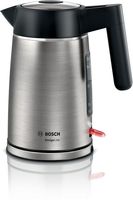 Bosch DesignLine - Rychlovarná konvice (1,7 l) Přední strana z broušené nerezové oceli.