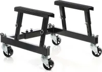 Wiltec Montageständer für Motorrad und ATV mit Rädern bis zu 680kg mit 300–380mm Arbeitshöhe für Hebebühnen, Montagebock