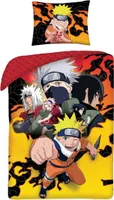 NARUTO PERSONAGGI aktor Kakashi Sasuke Sakura - bawełniany komplet pościeli - poszwa na kołdrę 140 x 200 cm i poszewka na poduszkę 70 x 90 cm - wielokolorowy