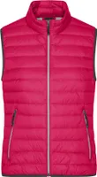 Leichte Daunenweste im klassischen Design magenta/silver, Gr. L