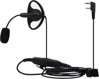 Retevis Walkie Talkie Headset mit Mikrofon, D Typ Ohrhörer mit Finger PTT