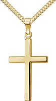 Kreuz mit Kette 750 Gold 18 Karat / 18K  Goldkreuz Kettenanhänger + Schmuck-Etui und Zertifikat  Mit Kette 45 cm