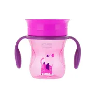 CHICCO Hrnček Perfect 360 s držadlami 200 ml ružový 12m+