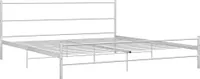vidaXL Postelový rošt Bílý kov 200×200 cm