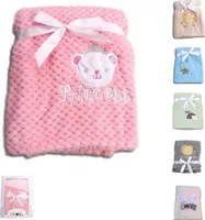 Cangaroo Babydecke Freya, Größe 80 x 110 cm kuschelige Babydecke aus Fleece rosa