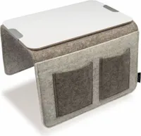 Sofa Butler Carry mit 4 Taschen und Ablageplatte grau 201040222-HE