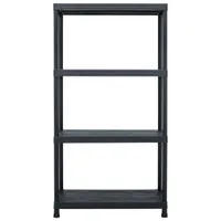 vidaXL Skladovací regál černý 100 kg 60 x 30 x 138 cm plastový