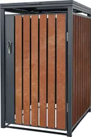 ML-Design 1 box na 1 popelnici 240L 68x80x116,3 cm, antracitový rezavý vzhled, ocel/korenová ocel, uzamykatelný