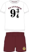 Harry Potter Kurz-Pyjama „9 3/4“ | Kinder | weiß/burgunder,158