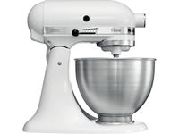 KitchenAid 5K45SSEWH - Stojanový mixér - metalický - bílý - šlehací - hnětací - mixovací - mixér - 1,15 m - 4,3 l - 220 ot